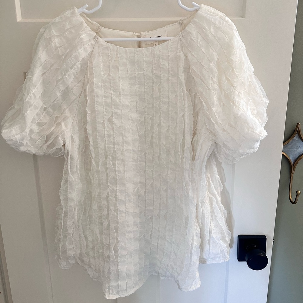 Bohme White Textured Blouse